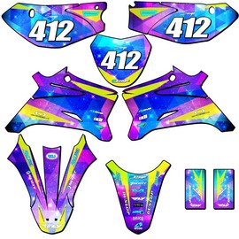 2008-2025 TTR 110 Space KADET Galaxy Senge Graphics Complete Kit with Rider I.D. Compatible with Yamaha