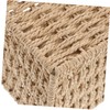 SEWACC 1Pc Hand Woven Storage Box Compact Woven Basket for