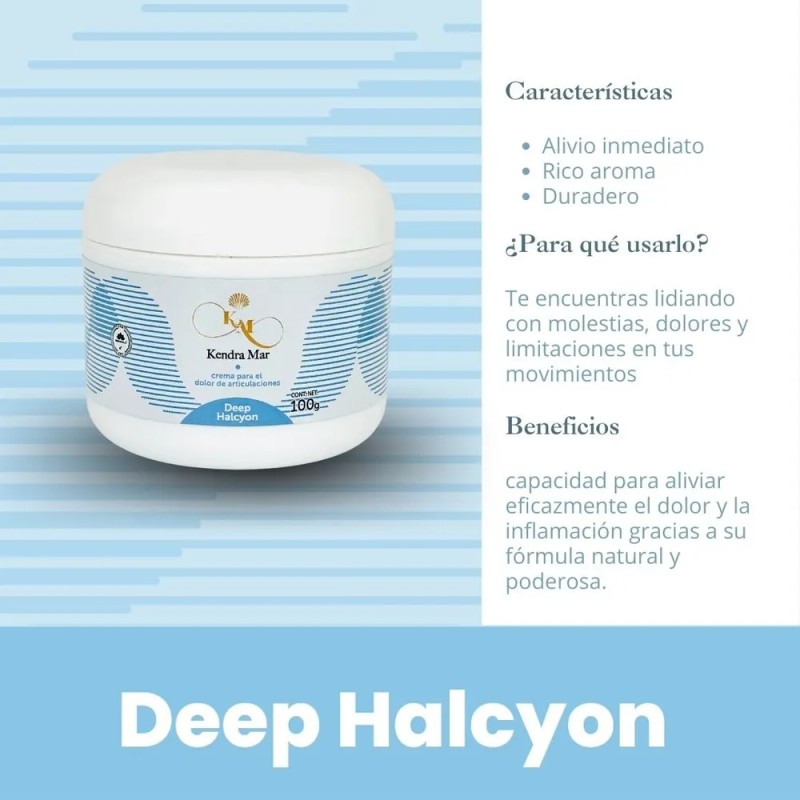 Deep Halcyon Gel Para Dolores Musculares Y Articulares Mentol