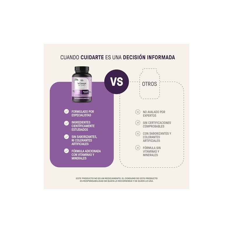 Multivitamínico Suplemento Mujer 180 Cápsulas Colágeno Hidrolizado Biotina Ácido Fólico