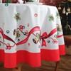 meioro Christmas Day Tablecloth, Snowflake, Santa Claus Rectangle Table Linen,