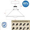 E27 Base Industrial Ceiling Lights with 22cm Black Inner White
