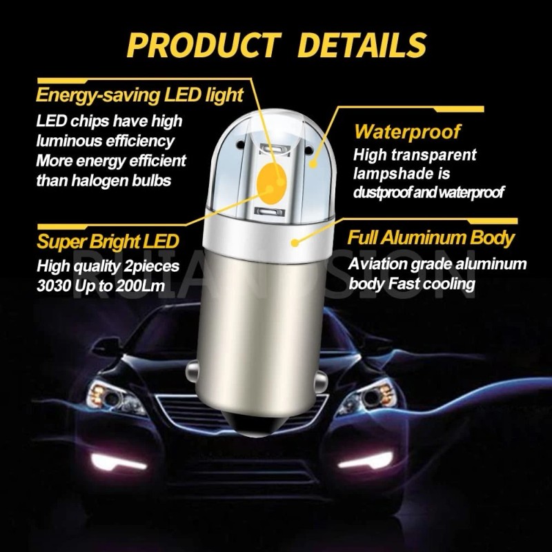 Ruiandsion Ba9s Led Bulb Ba9 1895 1891 53 57 Warm