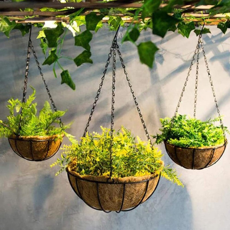 2Sets Hanging Basket Chains Hanging Flower Pot Chains, 3 Point
