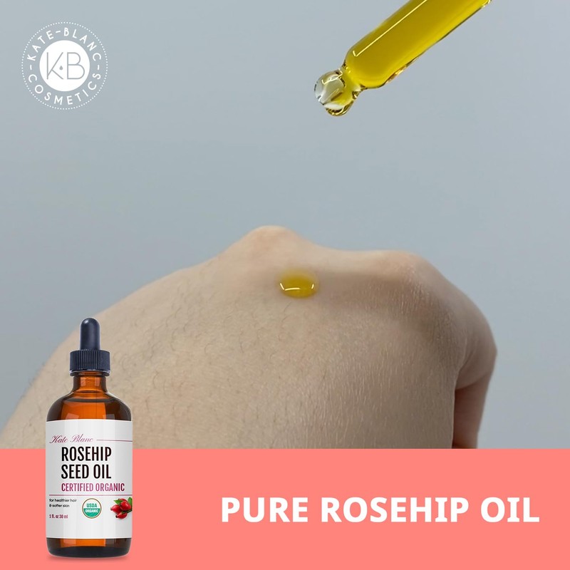 Kate Blanc Cosmetics Rosehip Oil for Face & Softer Glowing