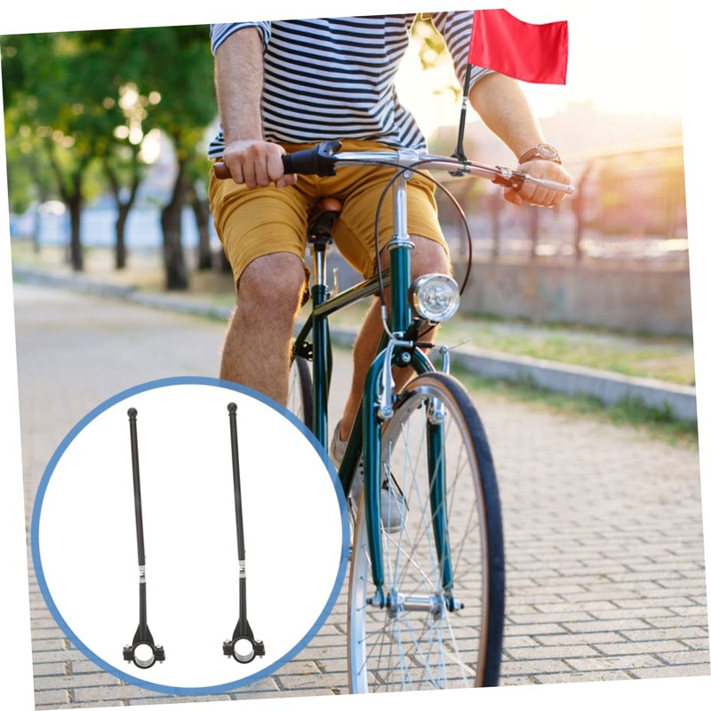 Toddmomy Bike Flag Pole for Handlebar Mount 2 Pack Outdoor