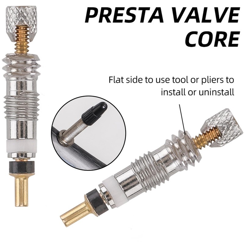 KASESSS Presta Valve Core Replacement Set, Brass Valve Core Replacement