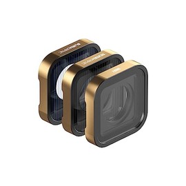 PolarPro - GoPro Hero 9, 10, 11 & 12-3 Pack - Mist(1/4) - BlueMorphic - SilverMorphic - CinemaSeries Glass - Fog Dispersion and Creative Strips