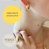 MAJALE - Drop earrings made of silver and gold, gold