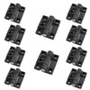 10PCS Adjustable Torque Hinge 43mmx36mm Black Plastic 4 Countersunk Holes