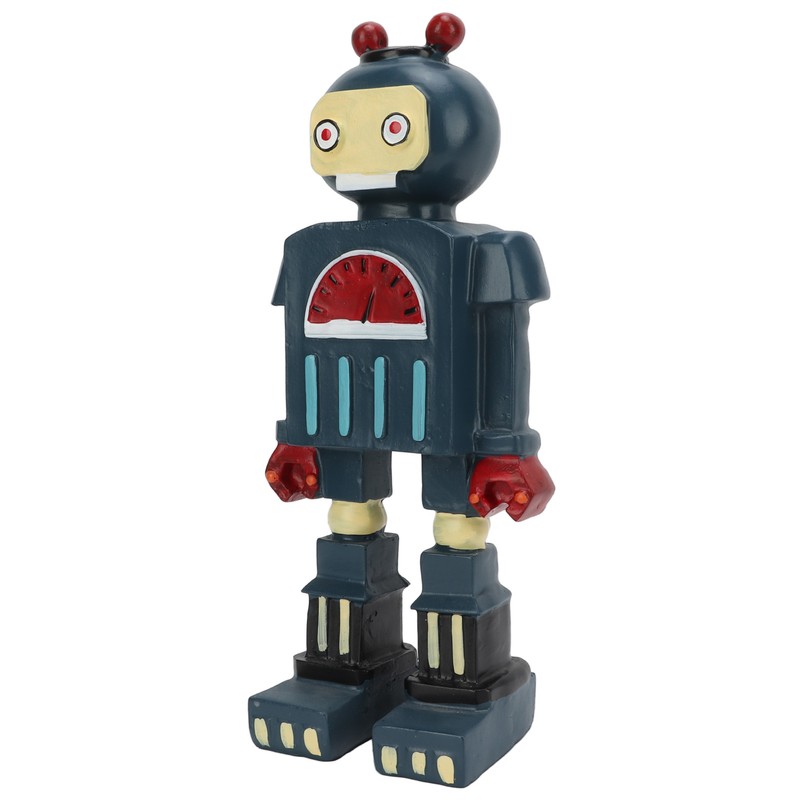 Blue Retro Robot Classic Anti Aging Robot Figurine Elaborately Crafted