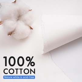 Watercolor Paper Block 9x12 Inch, Fuumuui 100% Cotton Paper Pad, 22 Sheets, Cold Pressed, Acid-Free, 140 lb/300gsm for Painting, Drawing, Art Journaling, Professional Artist Quality