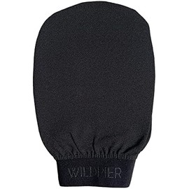 Wildpier Beauty Guante Exfoliante Profundo por Baño, Ducha, Spa - Elimina la Piel Muerta - Depurador Facial Hecho de Materiales a Base de Plantas, Color Negro