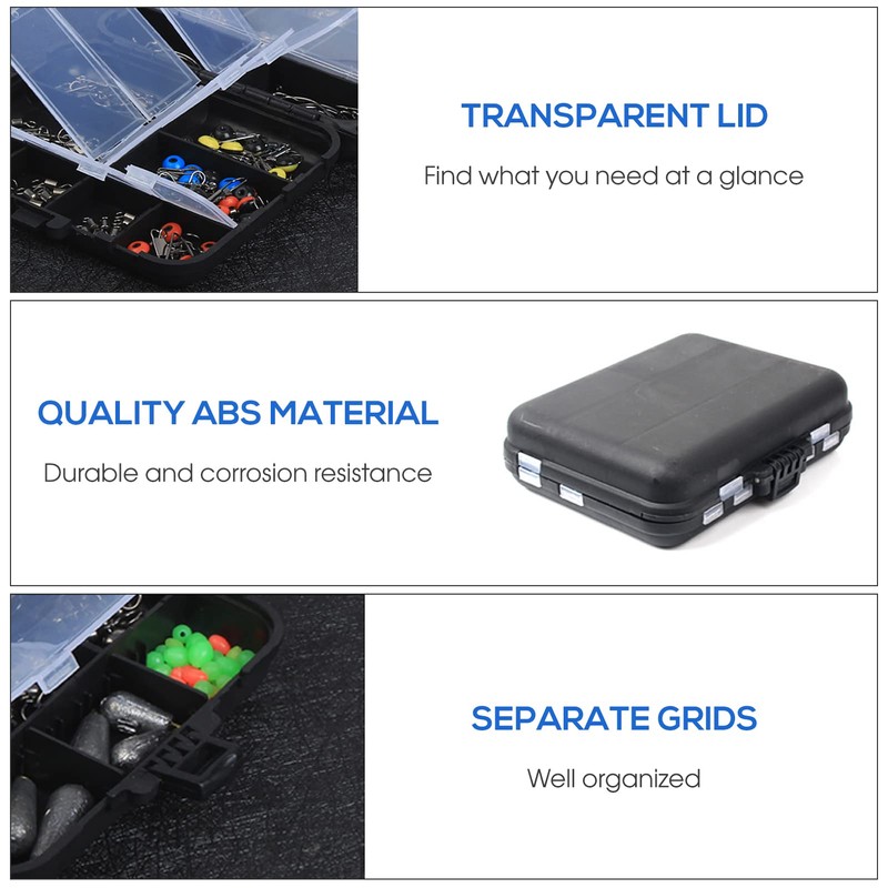 263pcs Fishing Accessories Set with Tackle Box Including Plier Jig