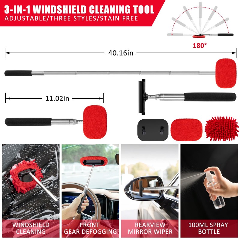 GPUSFAK 40Pcs Car Wash Cleaning Kit with Foam Gun Sprayer