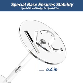 KSacry Small Round Side Table, Clear Drink Table for Small Space, Round Modern End Table for Living Room, Bar Tables for Balcony, Bathroom,10“W×10”L×22" H Tall