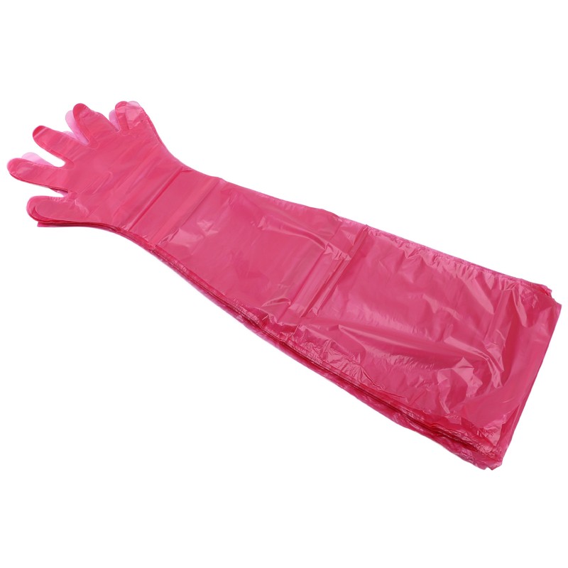 100Pcs Long Arm Disposable Plastic Gloves Safe Reliable Multipurpose Veterinary