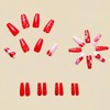 Valentine's Day Press on Nails Long Coffin Fake Nails Heart