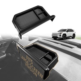 Muslogy - Caja de almacenamiento para tablero de instrumentos compatible con RAV4 XSE/Limited/GR Sport 2026, accesorios, organizador de consola insertado detrás de la pantalla, material ABS, solo para