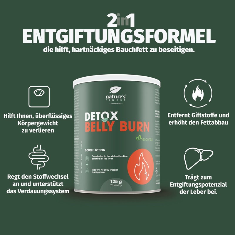 Nature's Finest by Nutrisslim Detox Belly Burn: Abnehmmittel und Entgiftung