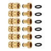 Garden Hose Quick Connectors, Solid Brass 3/4 Inch Thread Fitting,