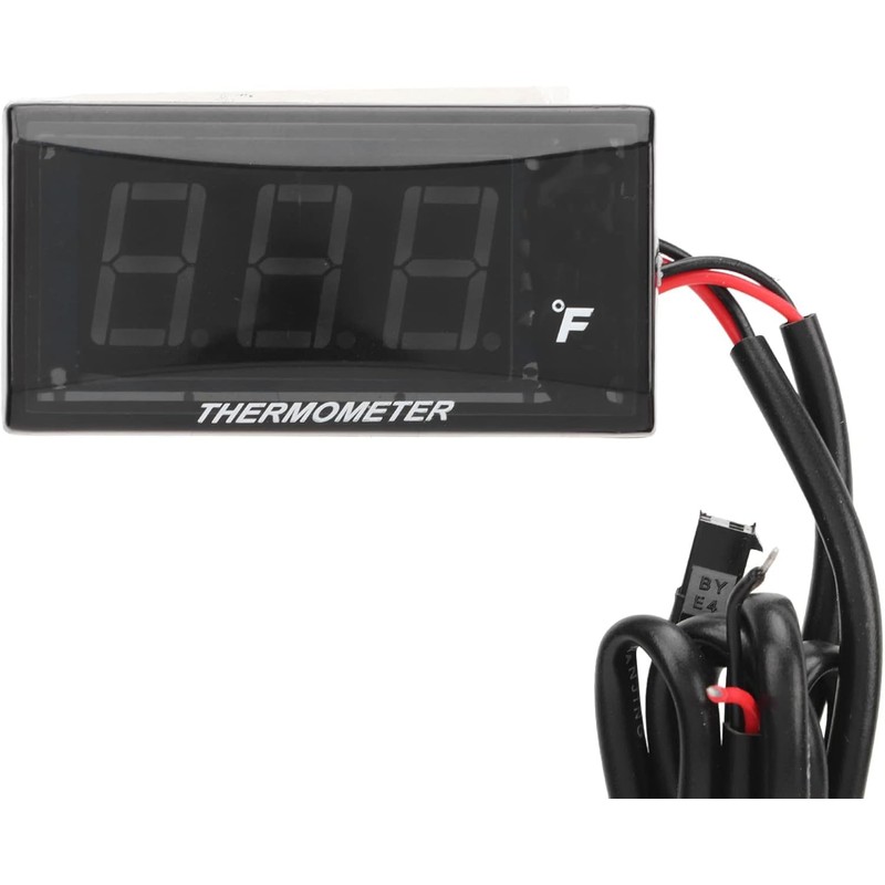 Motorcycle Water Temp Meter,DC12V Ultra Thin Digital Thermometer Instrument ABS