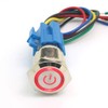 DollaTek 19mm 12V Momentary Switch Push Button Switch Power Symbol