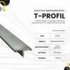 T-Profile Stainless Steel Rail Transition Profile V2A L250 cm 25