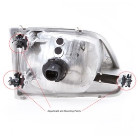 HEADLIGHTSDEPOT Chrome Housing Halogen Headlights Compatible with Holiday Rambler Admiral 2004-2007 Motorhome RV Includes Left Driver and Right Passenger Side Headlamps