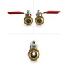 QWORK Ball Valve, 3 Pcs 1/4" Heavy Duty Brass Ball