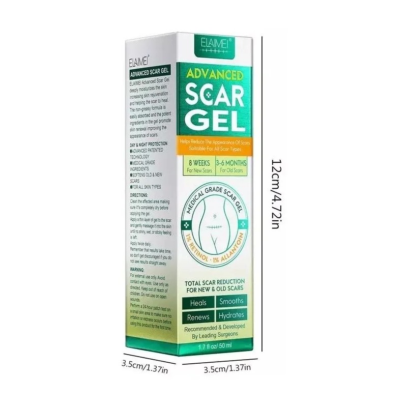 Kit Cicatrices Scar Gel/parche Abdominoplastia, Cirugía 1.5m Neutra