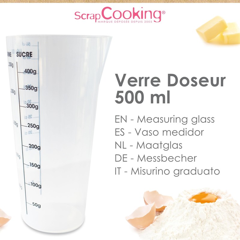 ScrapCooking Measuring Cup 500 ml - Measuring Cup with Scale,