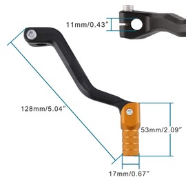 GOOFIT Gold Black Lever Gear Aluminium Alloy Gear Foldable Foot Shifter Replacement for Zongshen CG CB NC Engine 125 150 200 250 450 ATV Quad Dirt
