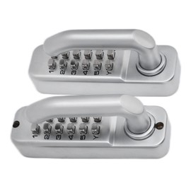 Keyless Entry Door Lock Mechanical Combination Code Lock Keypad Security Lock with Double Sided Keypads Outdoor Gate Lock for Fences Exterior Doors