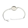 SHUNAE 10pcs Stainless Steel Bangle Settings 20mm Round Cabochon Resin