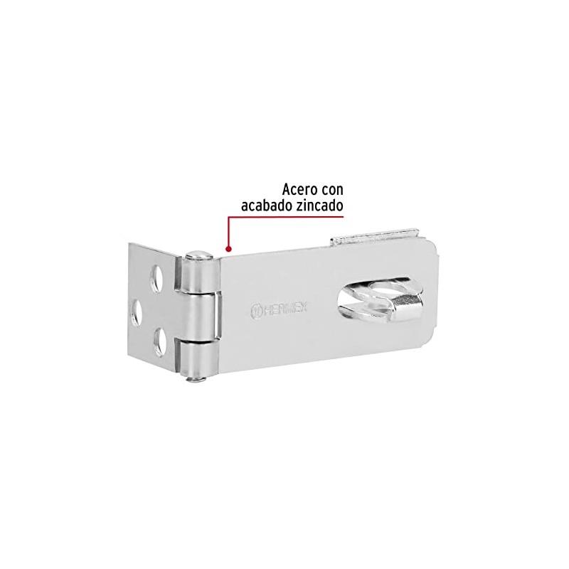 Hermex POCZ-250, Portacandado de acero zincado 2 1/2"