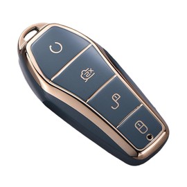 BEALIFE Elegant Auto Key Fob Cover Protector for BYD Atto 3 Unmatched Protection, Gray, Standard