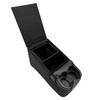 LOOYE Black Universal Truck Bench Seat Console with Cup Holders