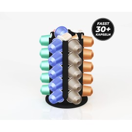 NewGround Designs Capsule Holder for Nespresso Capsules (30+ Capsules) - Capsule Dispenser, Capsule Stand, Capsule Tower