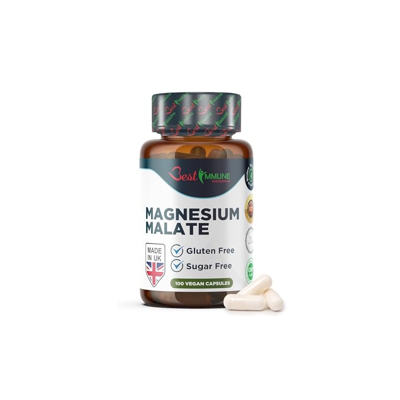 Best Immune Natural Magnesium Malate 500 mg Increased Bioavailability 100