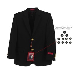 Gioberti Big Boys Formal Black Blazer Jacket, Size 16