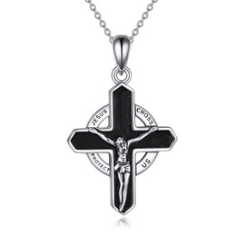DAYLINLOVE Jesus Christ/Celtic Knot Cross/Hamsa Hand/Phoenix/Scottish Thistle/Moon Sun Face 925 Sterling Silver Pendant Chain Jewellery Gifts for Women Unisex, Sterling Silver, Not known.