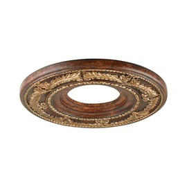 Livex Lighting 8204-63 Ceiling Medallion in Verona Bronze with Aged Gold Leaf Accents 12D x 1.25