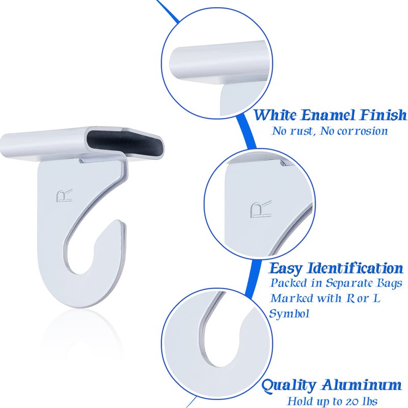 Hotop 60 Pairs Drop Ceiling Hooks for Hanging Ceiling Tile