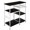DESIGNSCAPE3D Kitchen Bakers Rack with Hooks, Microwave Stand 3-Tier Utility