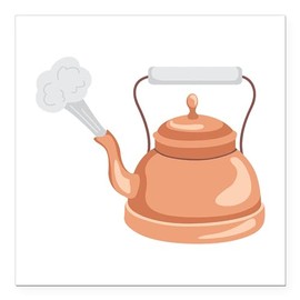 CafePress Copper Kettle Square Car Magnet 3 X 3 Square Car Magnet, Magnetic Bumper Display