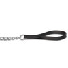 Ancol Heritage Extra Heavy Chain Lead W/leather Handle Black 50cm