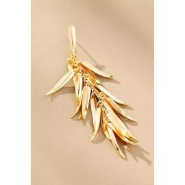 Anthropologie NWT Anthropologie Fringe Leaf Drop Earrings SRP $48