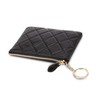 DORIS&JACKY Soft Lambskin Leather Coin Purse Small Quilted RFID Blocking