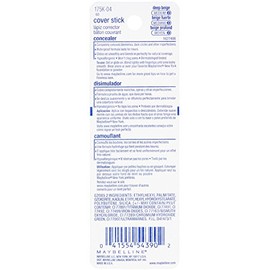 Maybelline Cover Stick Corrector Concealer, Deep Beige, 0.16 oz.
